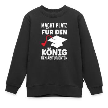 Place au roi, aux bacheliers - Sweat Premium enfant bio - noir - Devant - AI Model Kid Female (0cm)
