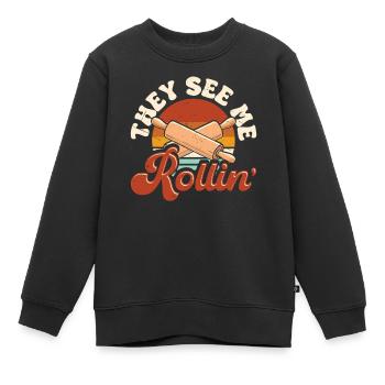 Cuire - Sweat Premium enfant bio - noir - Devant - AI Model Kid Female (0cm)