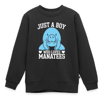 Seekuh - Kinder Premium Organic Sweatshirt - Schwarz - Vorne - AI Model Kid Female (0cm)