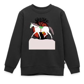 Chevaux Cheval Conte de fées Conte de fées Personnage Enfants - Sweat Premium enfant bio - noir - Devant - AI Model Kid Female (0cm)