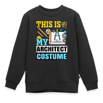 Architecte - Sweat Premium enfant bio - noir - Devant - AI Model Kid Female (0cm)