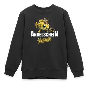 Angelschein Bestanden - Kinder Premium Organic Sweatshirt - Schwarz - Vorne - AI Model Kid Female (0cm)