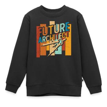 Architekt - Kinder Premium Organic Sweatshirt - Schwarz - Vorne - AI Model Kid Female (0cm)