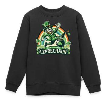 Leprechaun à temps partiel de la Saint-Patrick - Sweat Premium enfant bio - noir - Devant - AI Model Kid Female (0cm)