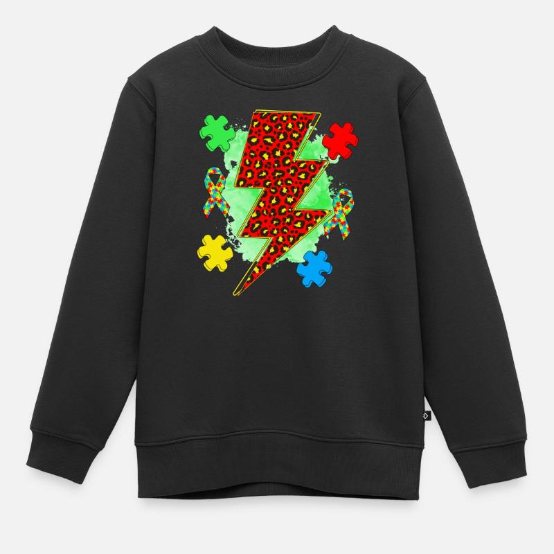 Autisme - Sweat Premium enfant bio - noir