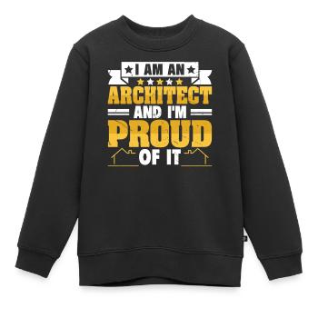 architecte - Sweat Premium enfant bio - noir - Devant - AI Model Kid Female (0cm)