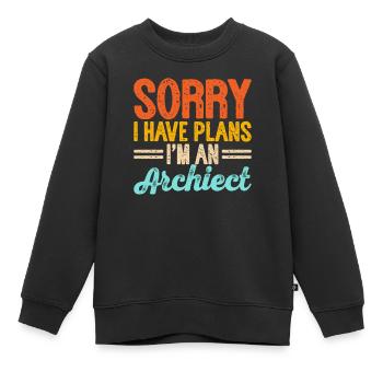 Architecte - Sweat Premium enfant bio - noir - Devant - AI Model Kid Female (0cm)