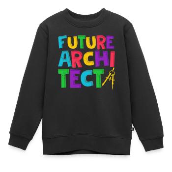 Architekt - Kinder Premium Organic Sweatshirt - Schwarz - Vorne - AI Model Kid Female (0cm)