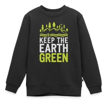 Earth day - Kinder Premium Organic Sweatshirt - Schwarz - Vorne - AI Model Kid Female (0cm)