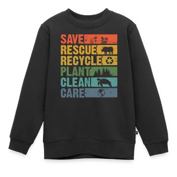 Jour de la Terre - Sweat Premium enfant bio - noir - Devant - AI Model Kid Female (0cm)