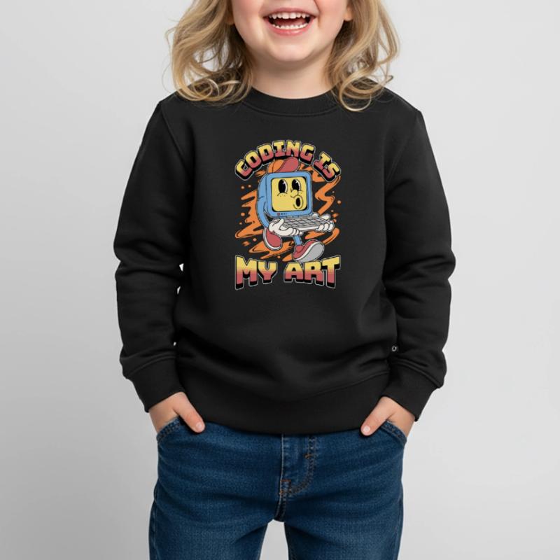 Coder Coding Is My Art Software Engineering Coders Kids Premium Organic Sweatshirt