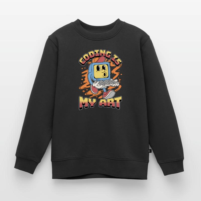 Coder Coding Is My Art Software Engineering Coders Kids Premium Organic Sweatshirt