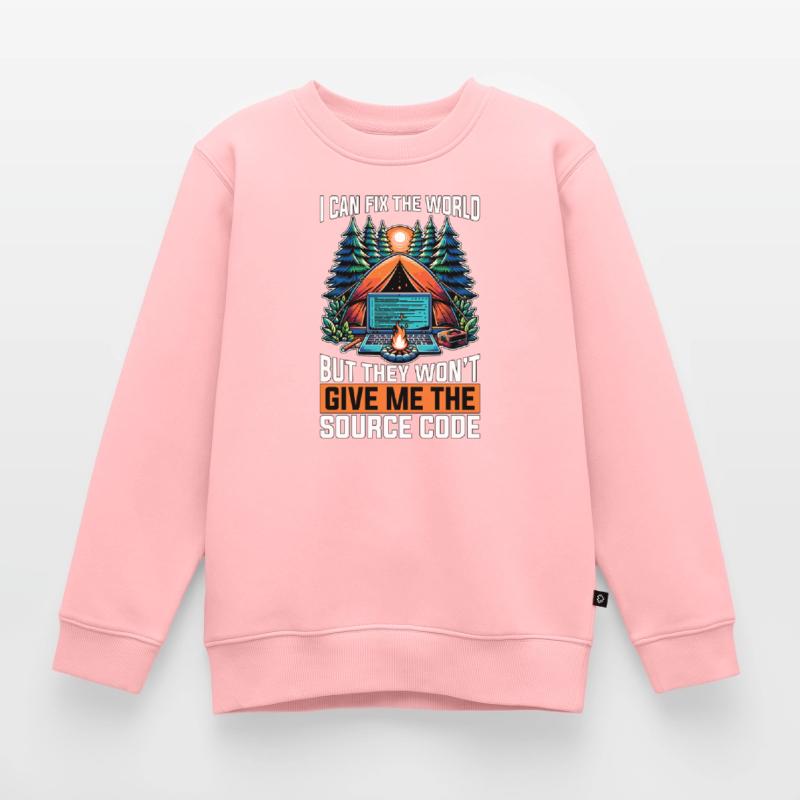 Coder I Can Fix The World Web Developer Coders Kinder Premium Organic Sweatshirt