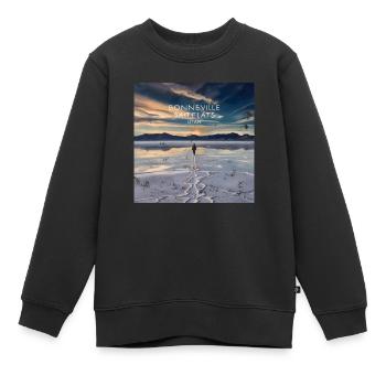 Bonneville Salt Flats, Utah - Kids Premium Organic Sweatshirt - black - Front - AI Model Kid Female (0cm)