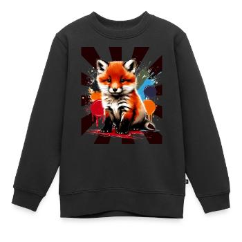 Renard Renards Enfants Enfant - Sweat Premium enfant bio - noir - Devant - AI Model Kid Female (0cm)
