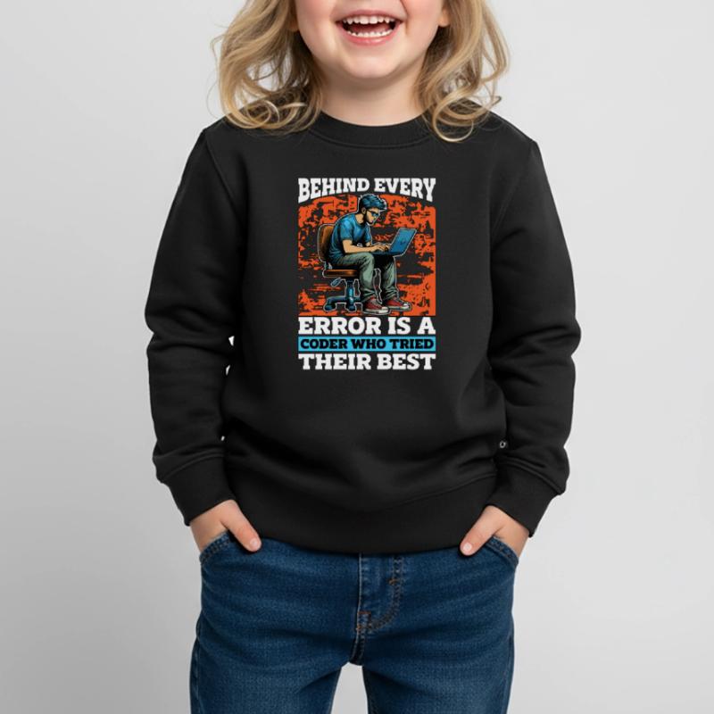 Coder Behind Every Error Is A Coder Web Developer Kids Premium Organic Sweatshirt