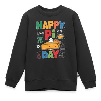 Happy Pi Day - Kinder Premium Organic Sweatshirt - Schwarz - Vorne - AI Model Kid Female (0cm)