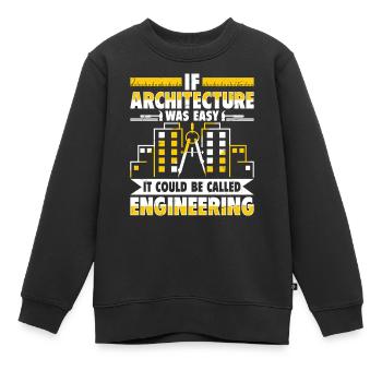 Architecte - Sweat Premium enfant bio - noir - Devant - AI Model Kid Female (0cm)