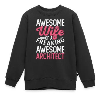 Architekt - Kinder Premium Organic Sweatshirt - Schwarz - Vorne - AI Model Kid Female (0cm)