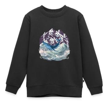 Animaux marins Poissons Poisson Mer Sous-marin - Sweat Premium enfant bio - noir - Devant - AI Model Kid Female (0cm)