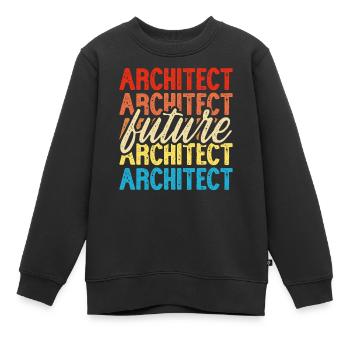 Architekt - Kinder Premium Organic Sweatshirt - Schwarz - Vorne - AI Model Kid Female (0cm)