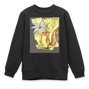 Genieße jeden Augenblick! - Kinder Premium Organic Sweatshirt - Schwarz - Vorne - AI Model Kid Female (0cm)