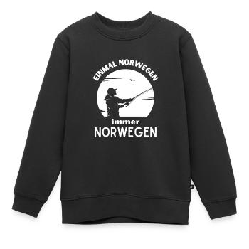 Einmal Norwegen, immer Norwegen - Kinder Premium Organic Sweatshirt - Schwarz - Vorne - AI Model Kid Female (0cm)