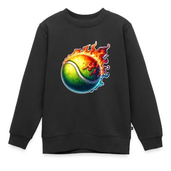 Balle de tennis - Sweat Premium enfant bio - noir - Devant - AI Model Kid Female (0cm)