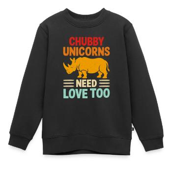 Nashorn - Kinder Premium Organic Sweatshirt - Schwarz - Vorne - AI Model Kid Female (0cm)