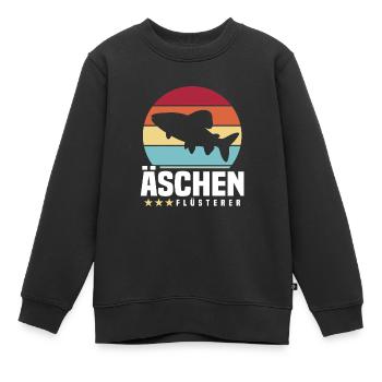 Äschen Flüsterer - Kinder Premium Organic Sweatshirt - Schwarz - Vorne - AI Model Kid Female (0cm)