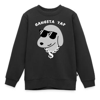 Gangsta Yap - Kinder Premium Organic Sweatshirt - Schwarz - Vorne - AI Model Kid Female (0cm)