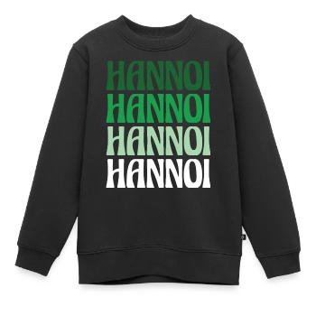 Hannoi Hanover Dialect Gift - Sweat Premium enfant bio - noir - Devant - AI Model Kid Female (0cm)