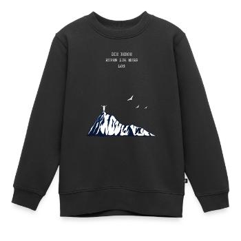 Wandern Minimalistisch - Kinder Premium Organic Sweatshirt - Schwarz - Vorne - AI Model Kid Female (0cm)