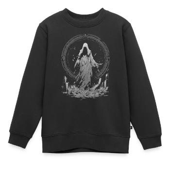 Dark Summoner – Faucheur de cercle de runes occulte - Sweat Premium enfant bio - noir - Devant - AI Model Kid Female (0cm)