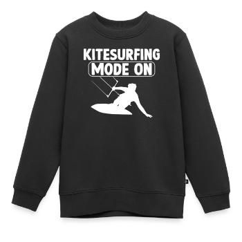 Watersports Kiteboarding Kitesurfer - Kitesurfing - Kinder Premium Organic Sweatshirt - Schwarz - Vorne - AI Model Kid Female (0cm)