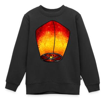 Lanterne Céleste Cosmique - Sweat Premium enfant bio - noir - Devant - AI Model Kid Female (0cm)