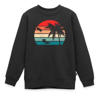 Watersports Kiteboarding Kitesurfer Kitesurfing - Kinder Premium Organic Sweatshirt - Schwarz - Vorne - AI Model Kid Female (0cm)
