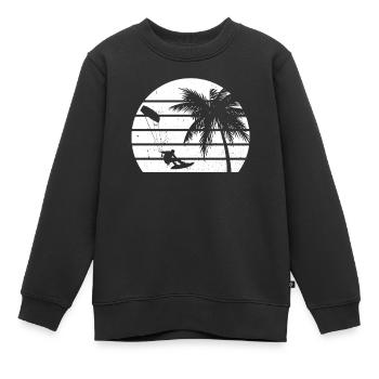 Kitesurfing Watersports Kiteboarding Kitesurfer - Kinder Premium Organic Sweatshirt - Schwarz - Vorne - AI Model Kid Female (0cm)