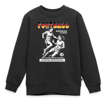 Deutscher Frauenfußball Shirt: Spielfreude pur - Kinder Premium Organic Sweatshirt - Schwarz - Vorne - AI Model Kid Female (0cm)