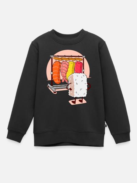 Casier SUSHI - Sweat Premium enfant bio - noir