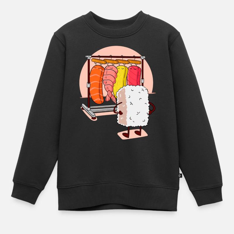 Casier SUSHI - Sweat Premium enfant bio - noir