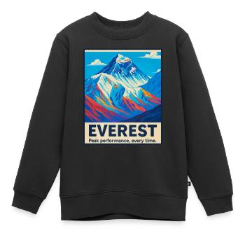 Everest – Performances de pointe - Sweat Premium enfant bio - noir - Devant - AI Model Kid Female (0cm)