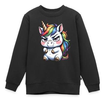 Urban Unicorn – Graffiti Style Print - Kinder Premium Organic Sweatshirt - Schwarz - Vorne - AI Model Kid Female (0cm)
