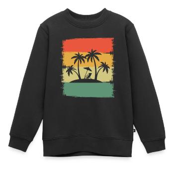 Voyage de vacances à Palm Island - Sweat Premium enfant bio - noir - Devant - AI Model Kid Female (0cm)