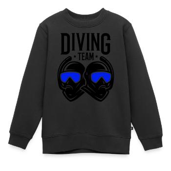 Diving Team Diving - Kids Premium Organic Sweatshirt - black - Front - AI Model Kid Female (0cm)