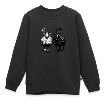Schafe Schaf ich du - Kinder Premium Organic Sweatshirt - Schwarz - Vorne - AI Model Kid Female (0cm)