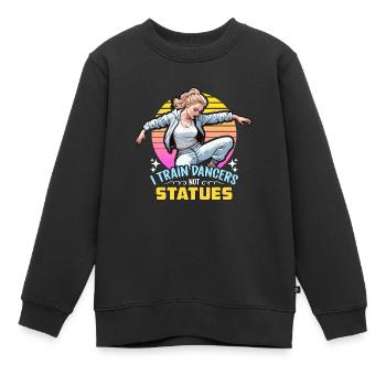 Professeur de danse Je forme des danseurs Professeur de danse - Sweat Premium enfant bio - noir - Devant - AI Model Kid Female (0cm)
