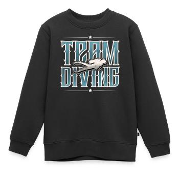 Diving Diving Team - Kids Premium Organic Sweatshirt - black - Front - AI Model Kid Female (0cm)
