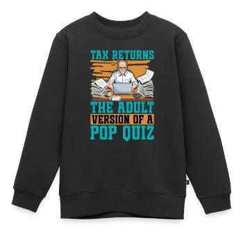 Accounting Tax Returns The Adult Version Finance - Kinder Premium Organic Sweatshirt - Schwarz - Vorne - AI Model Kid Female (0cm)