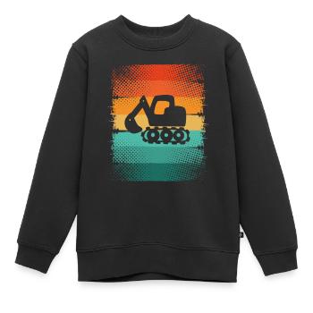 Excavatrice - Sweat Premium enfant bio - noir - Devant - AI Model Kid Female (0cm)